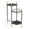 William Side Table Black Gold Hexagonal Modern Accent Table For Small Spaces